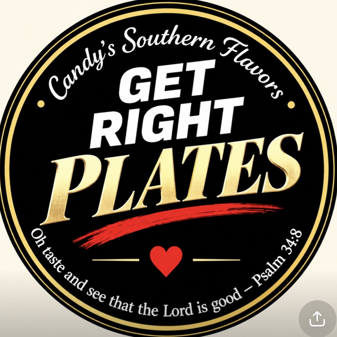 Candy's Southern Flavors — Get Right Plates logo